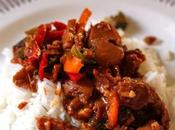 Broccoli, Pepper, Seitan Stir-Fry Over Basmati Rice