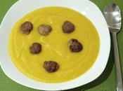 Aunt Pauline’s Celeriac Carrot Soup with Eggless Chicken Meatballs! Yum!