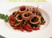 Warm Squid Salad with Edamame Bell Peppers