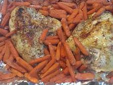 Honey Glazed Roasted Chicken Carrots