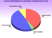 Carter Point Lead Georgia Governor's Race