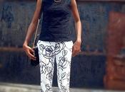 Printed Pants:::Budding Flowers