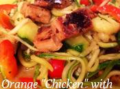 Vegan Orange “Chicken” with Zucchini Noodles