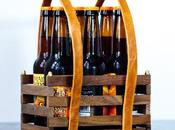 Beer Carrier Leather Wood