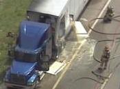 Interstate Tractor Trailer Crashes Louis, Missouri