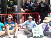 Anti-Fracking Activists Arrested FERC Sit-In Protest