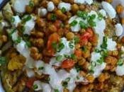 Turkish Charred Eggplant with Crispy Chickpeas Walnut Yogurt Sauce