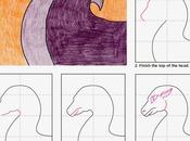Draw Purple Dragon Head