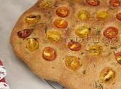 Wholemeal Spelt Foccacia with Rosemary Tomatoes from Garden!