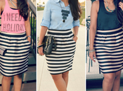 Three Ways Wear Striped Skirt