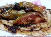 Vegan Spelt Pancakes with Cardamom Scented Fresh Sticky Caramelized Figs!