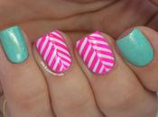 Pink Herringbone