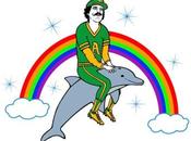 Random Thoughts Rollie Fingers Riding Dolphin.