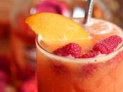 Peach Melba Bourbon Cocktail