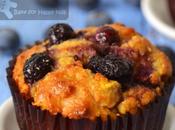 Stir-and-Bake Flourless Almond Blueberry Apple Muffins (Gluten Free, Sugar)
